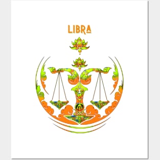 Vibrant Zodiac Libra Posters and Art